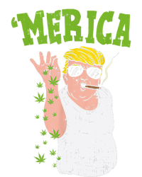 Merica Trump Bae Smoking Weed Cannabis Funny 420 Stoner Gift Zip Tote Bag