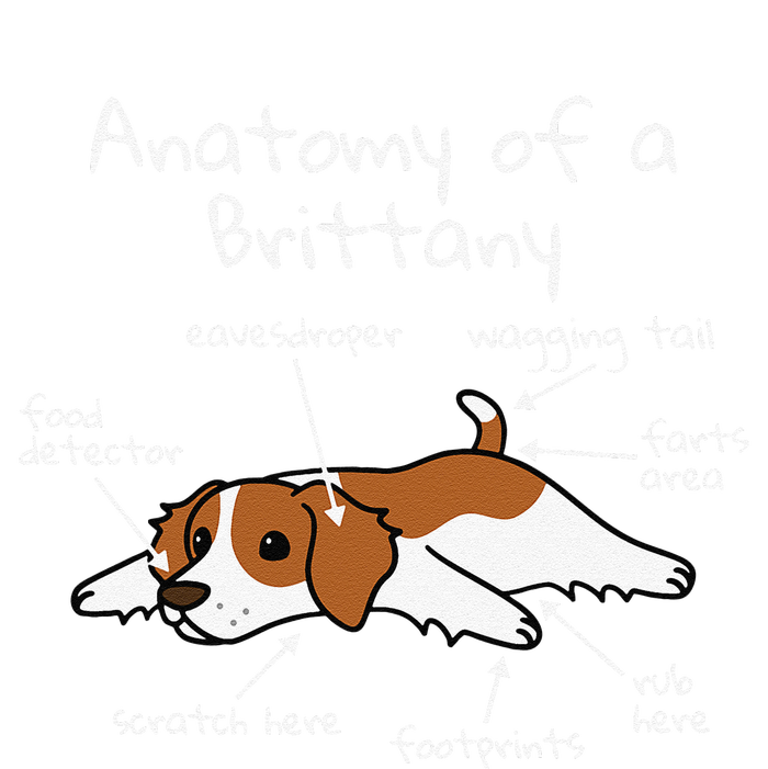 Anatomy Of A Brittany Spaniel Funny Dog Gift T-Shirt