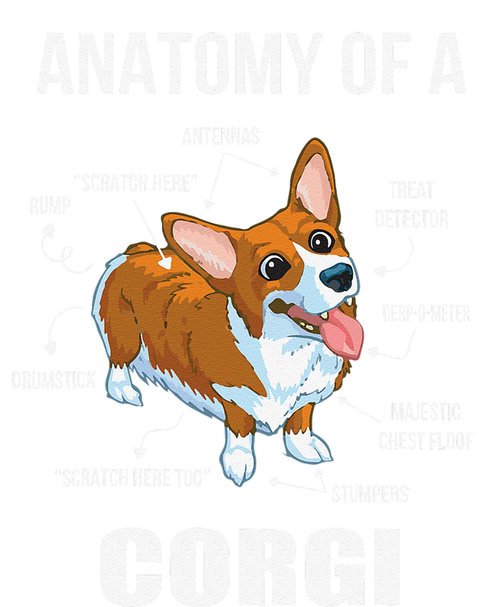 Anatomy Of A Corgi Funny Dog Cooling Performance Long Sleeve Crew