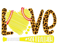 Love Softball Mom Leopard Print Baseball Lover Mother's Day T-Shirt