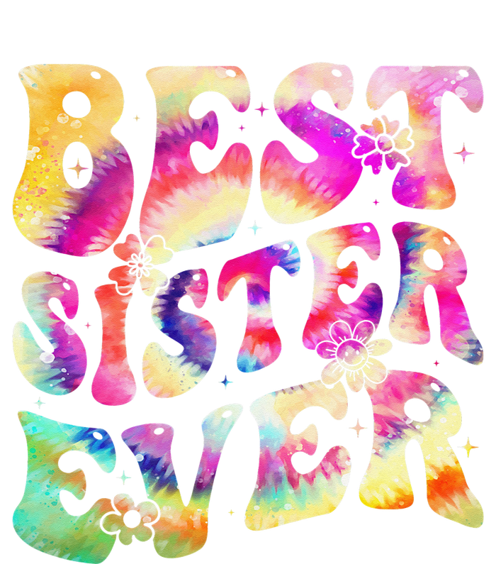 Best Sister Ever Mother's Day Tie Dye Groovy Kids Sweatshirt