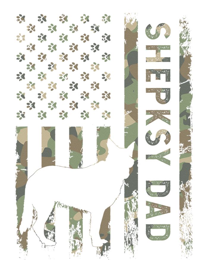 Shepsky Dad German Shepherd Husky Camo USA Flag 16 in Basic Backpack