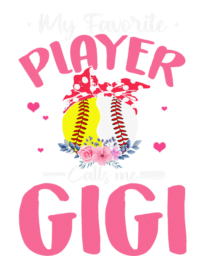 My Favorite Player Calls Me Gigi Funny Softball Baseball Pom Pom 12in Knit Beanie