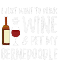 Bernedoodle Dog Lover Wine Funny Dog Mom Gift Tall Long Sleeve T-Shirt