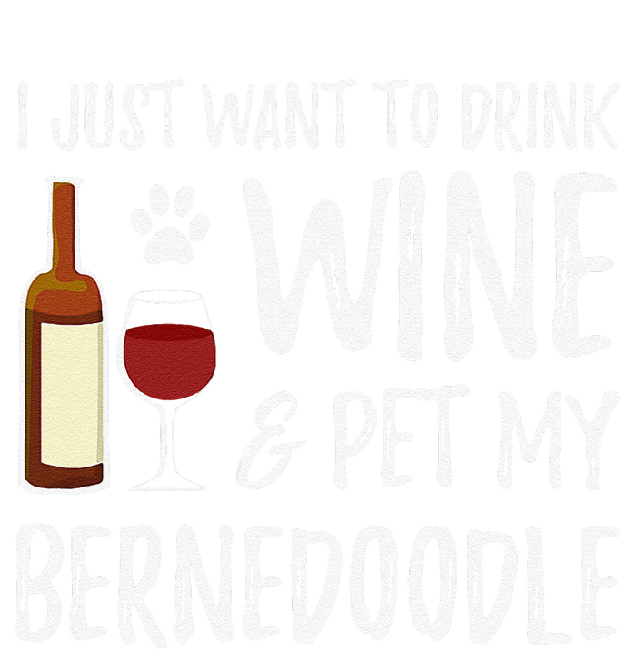 Bernedoodle Dog Lover Wine Funny Dog Mom Gift Tall Long Sleeve T-Shirt