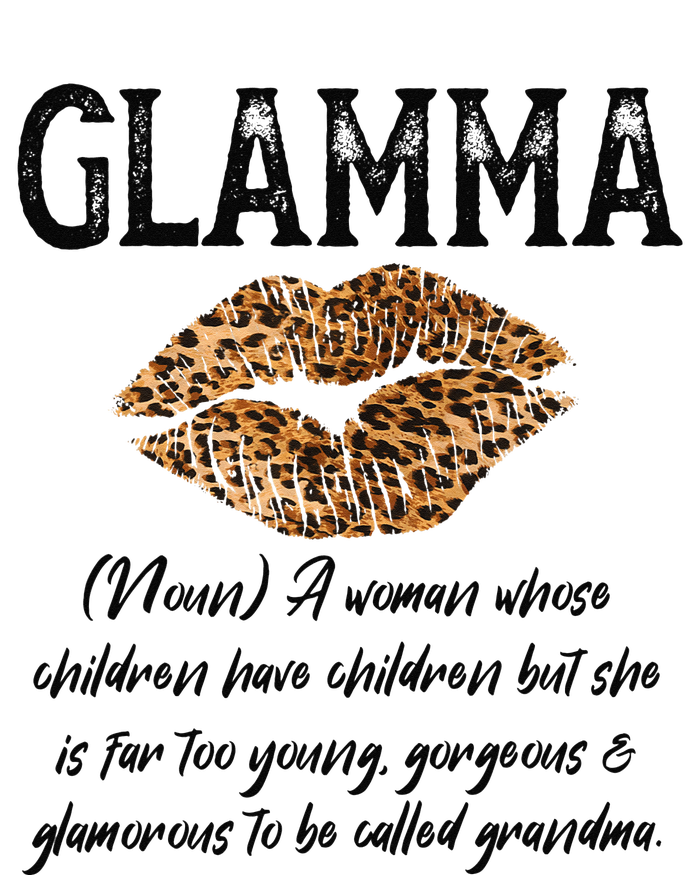 Glamma Leopard Lips Kiss GlamMa Description Mother's Day Crop Fleece Hoodie