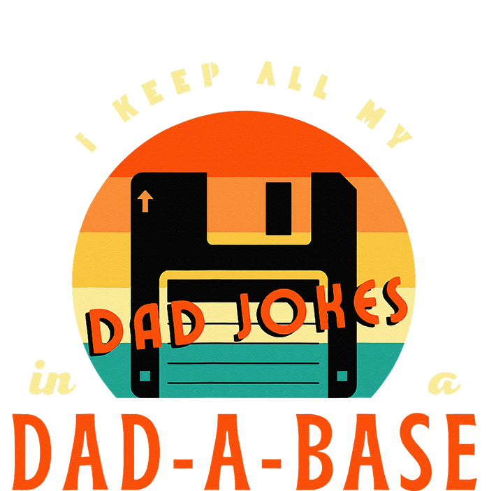 I Keep All My Dad Jokes In A DadABase Funny Retro Dad Joke Softstyle Adult Sport Polo