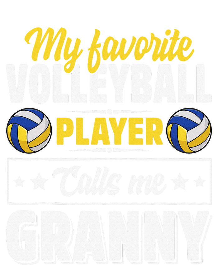 My Favorite Volleyball Player Calls Me Granny Mother's Day Women's Long Sleeve Flannel Pajama Set 