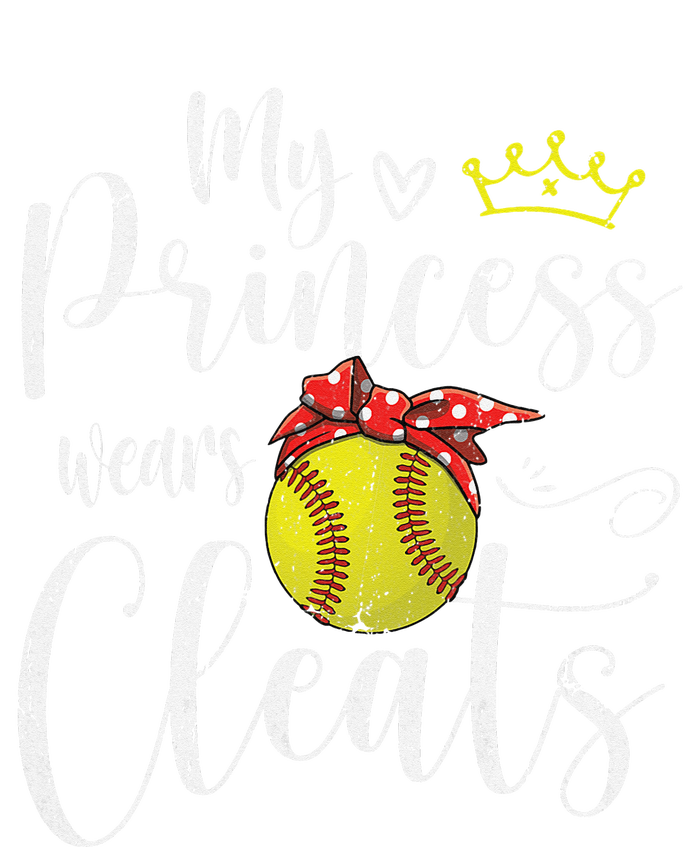 My Princess Wears Cleats Funny Baseball Softball Mothers Mom T-Shirt