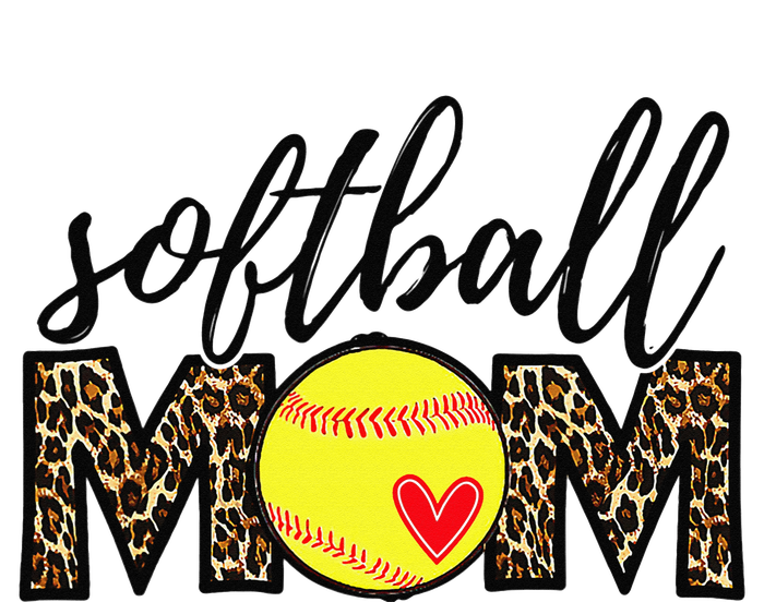 Softball Mom Leopard Funny Baseball Mom Mother's Day Valucap Bio-Washed Visor