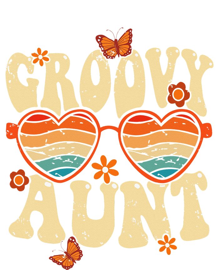 Retro Groovy Aunt 70s Aesthetic 1970's Mother's Day T-Shirt