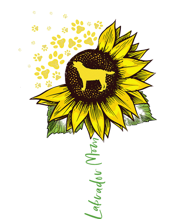 Labrador Mom Sunflower Labrador Retriever Gifts Dog Mom Mama T-Shirt