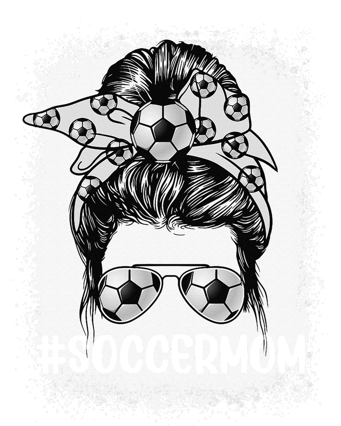 Soccer Mom Glasses Messy Bun Cute Mother's Day High Crown Mesh Back Trucker Hat