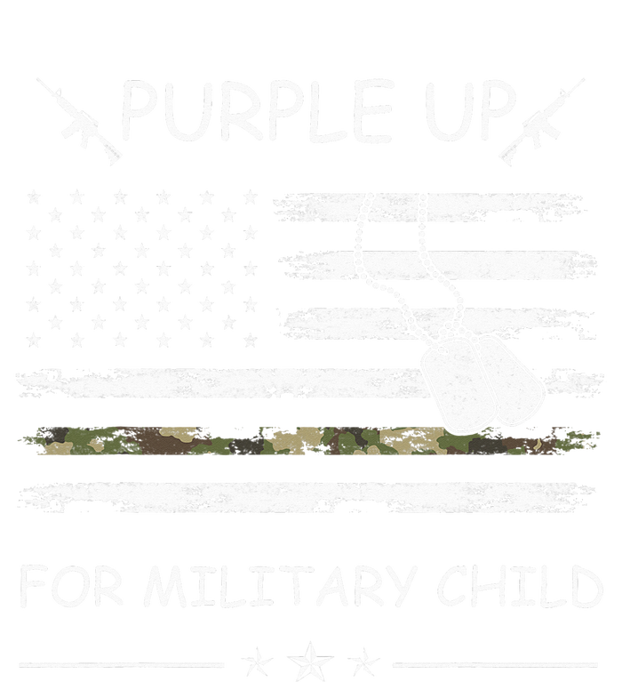 Purple Up For Military Child Month USA Flag Tank Top