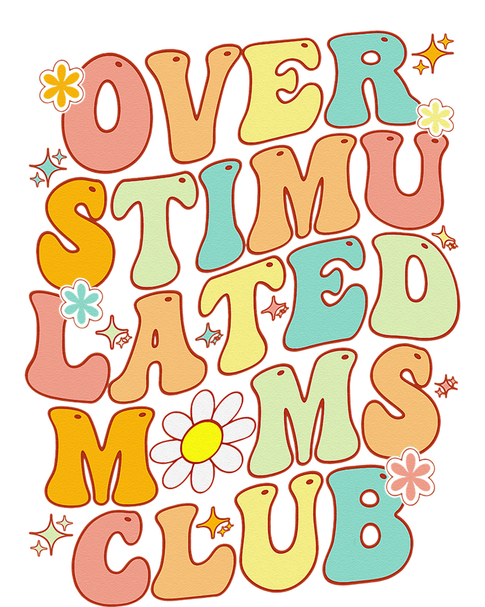 Groovy Overstimulated Moms Club Funny Mom Joke Mother's Day Women’s Perfect Tri Rocker Tank