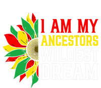 I Am My Ancestors Wildest Dream Sunflower Black History Great Gift Striped Beanie with Solid Band