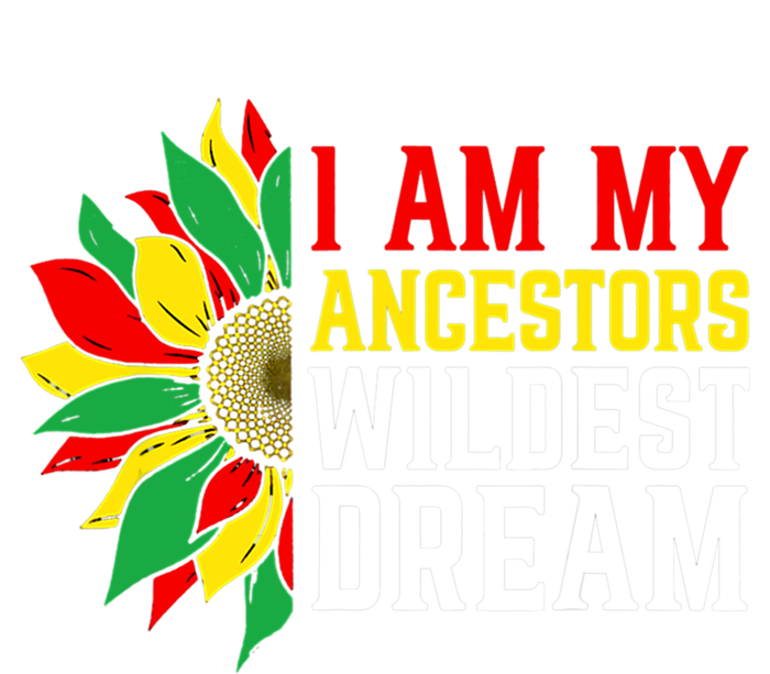 I Am My Ancestors Wildest Dream Sunflower Black History Great Gift Striped Beanie with Solid Band