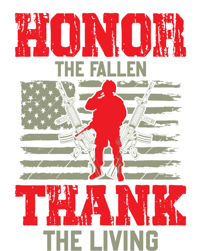 Veterans Day Gift Honor The Fallen Thank The Living Gift American Gift V-Neck T-Shirt