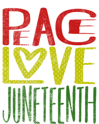 Vintage African American Black Pride Cool Gift Peace Love Juneteenth Great Gift T-Shirt