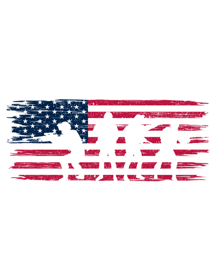 Vintage Style Usa Flag Soldier Daddy Army Father's Day Gift T-Shirt