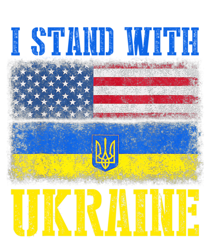 Support I Stand With Ukraine American Ukrainian Flag Gift Softstyle Adult Sport Polo