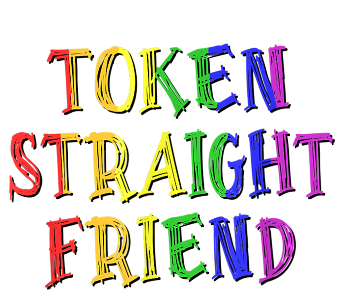 Token Straight Friend Rainbow Colors T-Shirt