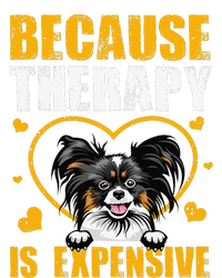 Because Therapy Is Expensive Papillion Gift Cropped Pullover Crew