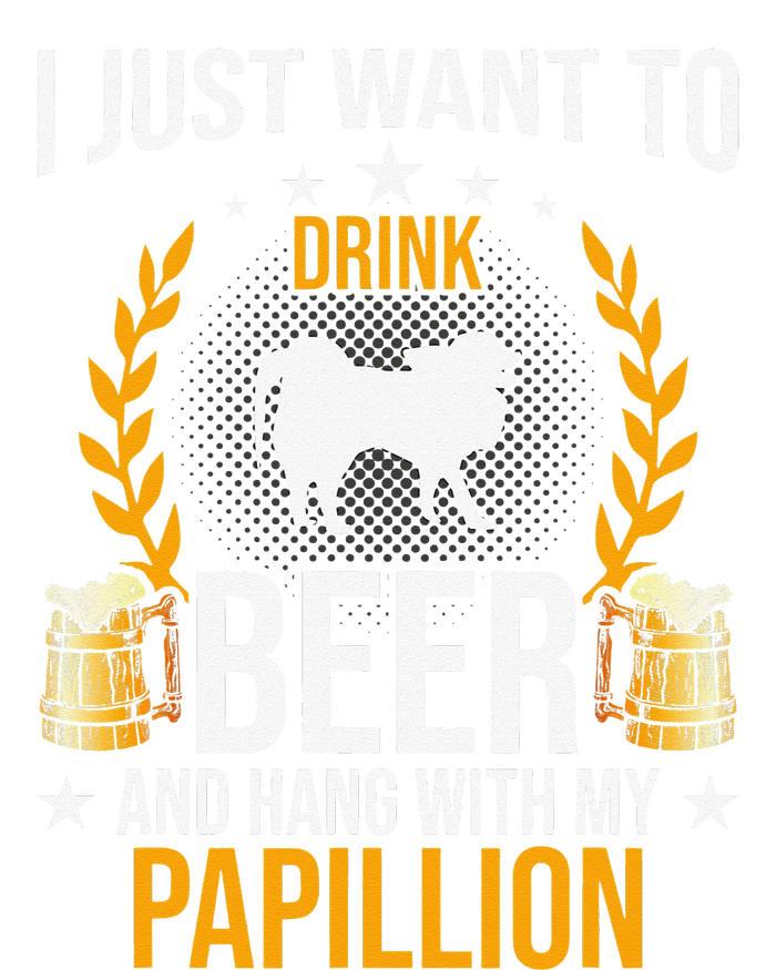 Drink Beer And Hang With My Papillion Dog Lover Ladies PosiCharge Competitor Racerback Tank