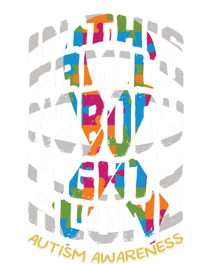 This Family Nobody Alone April Blue Rainbow Autism Awareness Cool Gift Premium T-Shirt