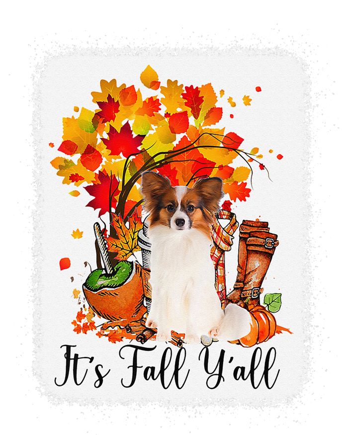 It's Fall Y'all Papillion Dog Halloween Thanksgiving Tall Long Sleeve T-Shirt