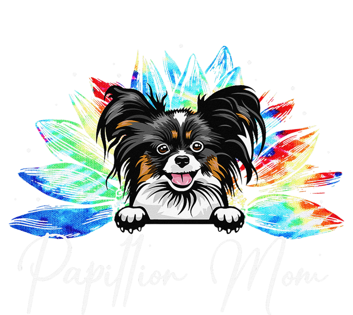 Wo Sunflower Papillion Mom Tie Dye Dog Lover Long Sleeve Pajama Set