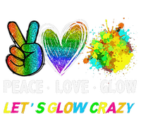 Lets' Glow Crazy Peace Love Glow Party Squad Halloween Hoodie