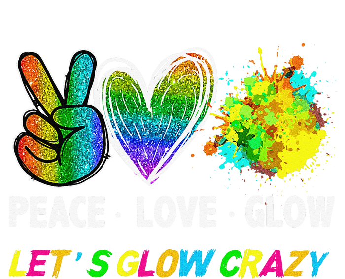 Lets' Glow Crazy Peace Love Glow Party Squad Halloween Hoodie