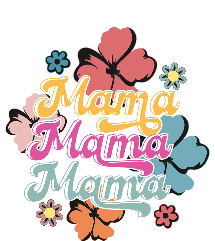 Retro Floral Mama Cute Mother's Day Mama T Design Sustainable Beanie