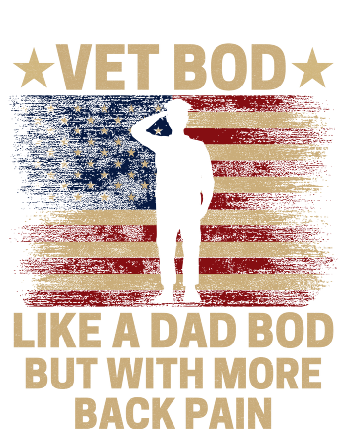 Vet Bod Like A Dad Bod But With More Back Pain Funny Veteran USA-Made Snowflake Beanie