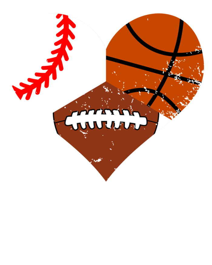 Ball Memaw Heart Funny Baseball Basketball Football Memaw Gift Baby Bodysuit