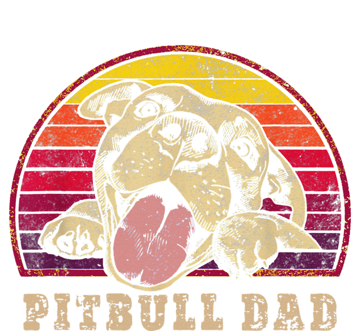 Pitbull Dad Vintage Smiling Pitbull on Sunset T-Shirt