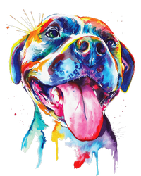 Pitbull Artistic Splash Art Animal Colorful Dog Breed Gift T-Shirt