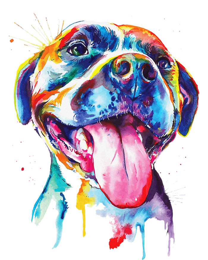 Pitbull Artistic Splash Art Animal Colorful Dog Breed Gift T-Shirt