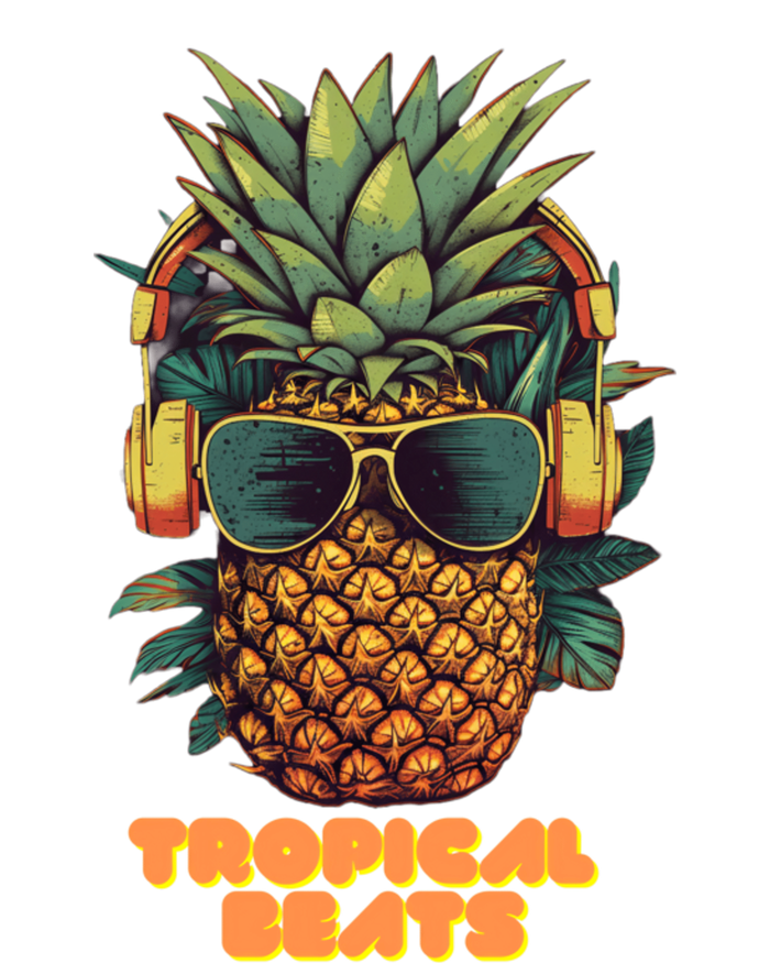 Tropical Beats Pineapple DJ Fun and Unique Summer Style Tie-Dye Long Sleeve Shirt