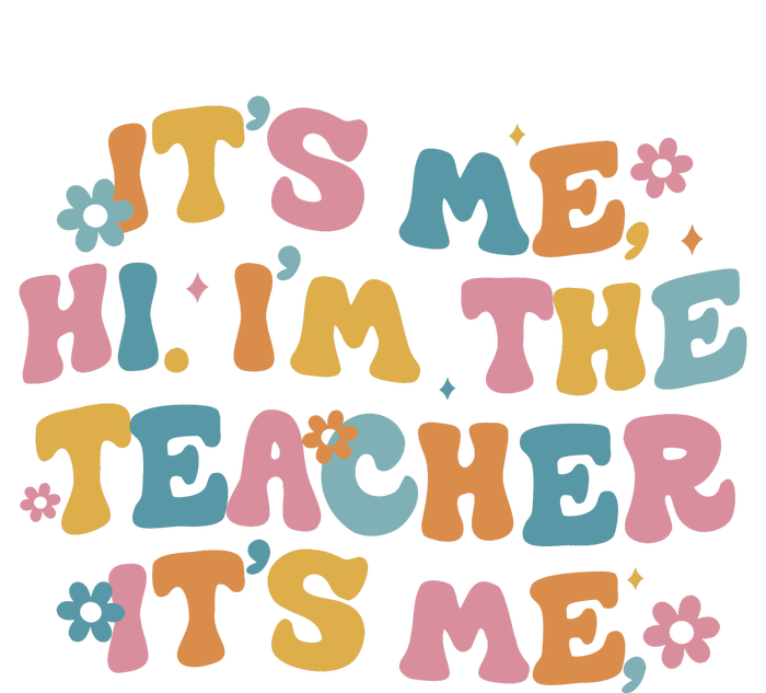 I Am Teacher It's Me Boho Groovy Performance Long Sleeve Polo