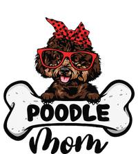 Cute Women Poodle Mom With Bandana Headband And Glasses T-Shirt