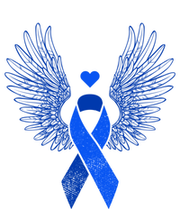 Winged Blue Ribbon Colon Cancer Awareness Gift Magnet