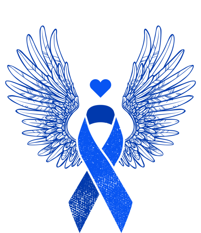 Winged Blue Ribbon Colon Cancer Awareness Gift Magnet