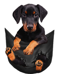 Dog Lovers Gifts Doberman In Pocket Funny Dog Face Mousepad