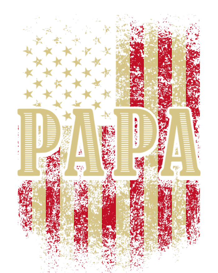 Papa American Flag Patriotic Grandfather Funny Pops Grandpa Performance Fleece Hoodie