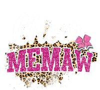 Cheer Memaw Biggest Fan Leopard Print And Pom Pom Gift Sustainable Knit Beanie