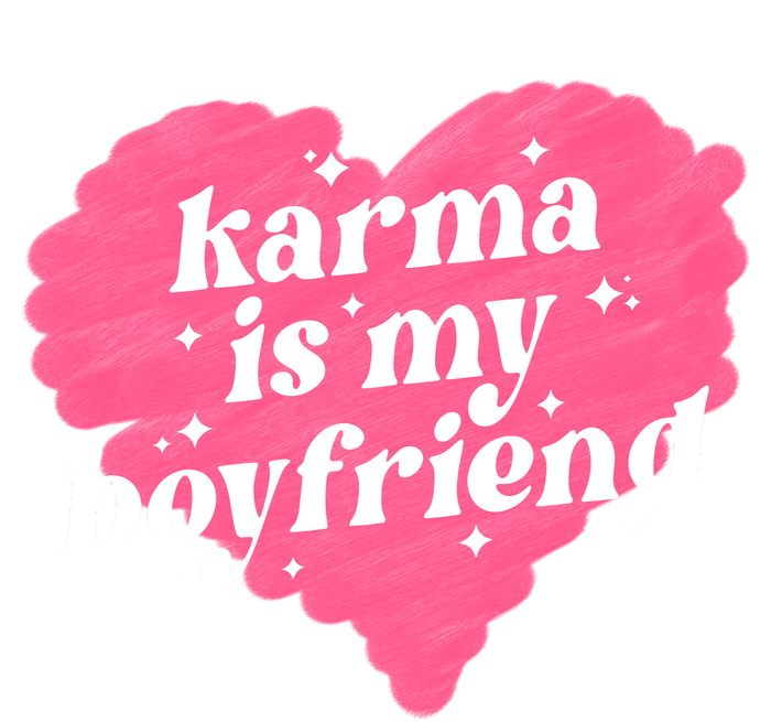 Karma Is My Boyfriend Pink Heart Kids Tie-Dye T-Shirt