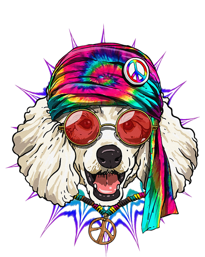 Tie Dye Hippie Poodle Hippiness Peace Love Dog Sweatshirt