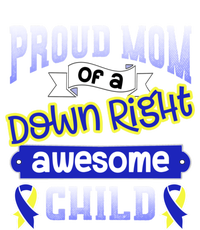 Down Syndrome Quote Mom Support Awesome Ribbon Gift V-Neck T-Shirt